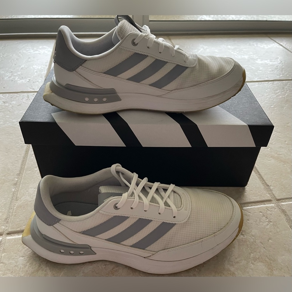 Adidas Men’s S2G SL 24 Spikeless Golf Shoes US Sz. 9 White/Silver - Picture 3 of 11